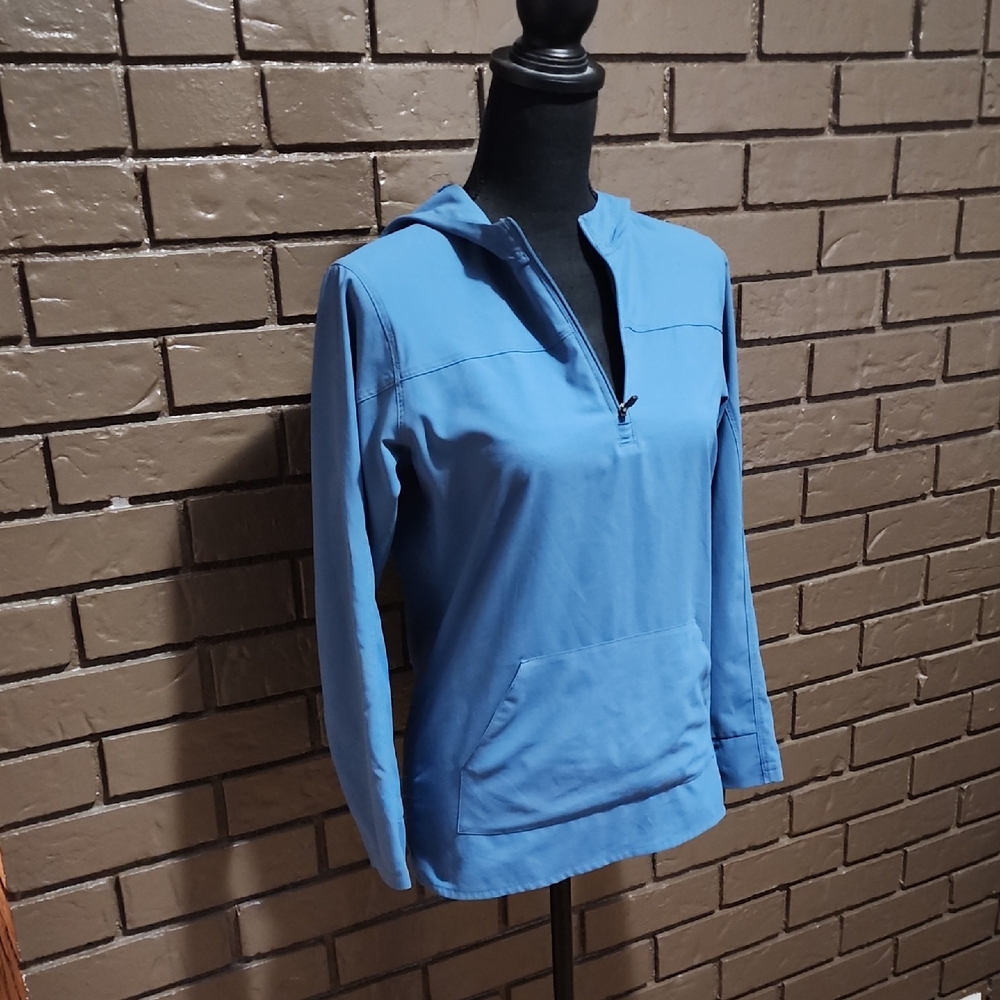 Kuhl Youth orWomen's Light Blue Quarter-Zip Windbreaker Hoodie
